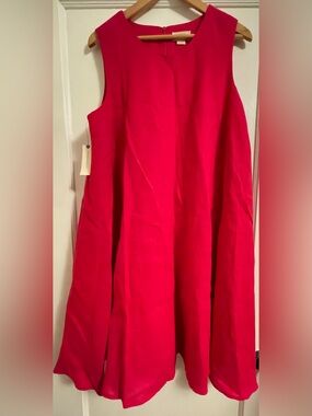 Anthropologie Maeve Pink Linen Dress